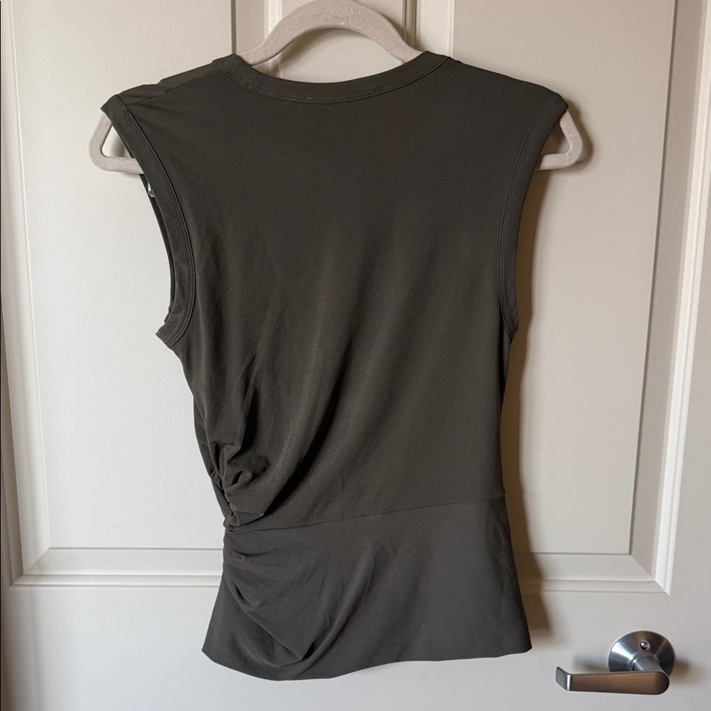 Alexander Wang T Draped Asymetrical Stretchy Jersey Sleeveless Top - Picture 3 of 5